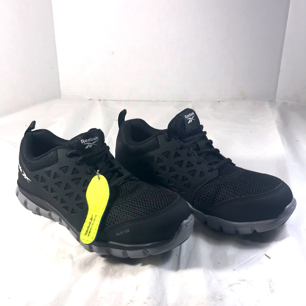 Reebok Men’s Black Rb4041 Sublime Cushion Safety Toe Athletic Work Shoe